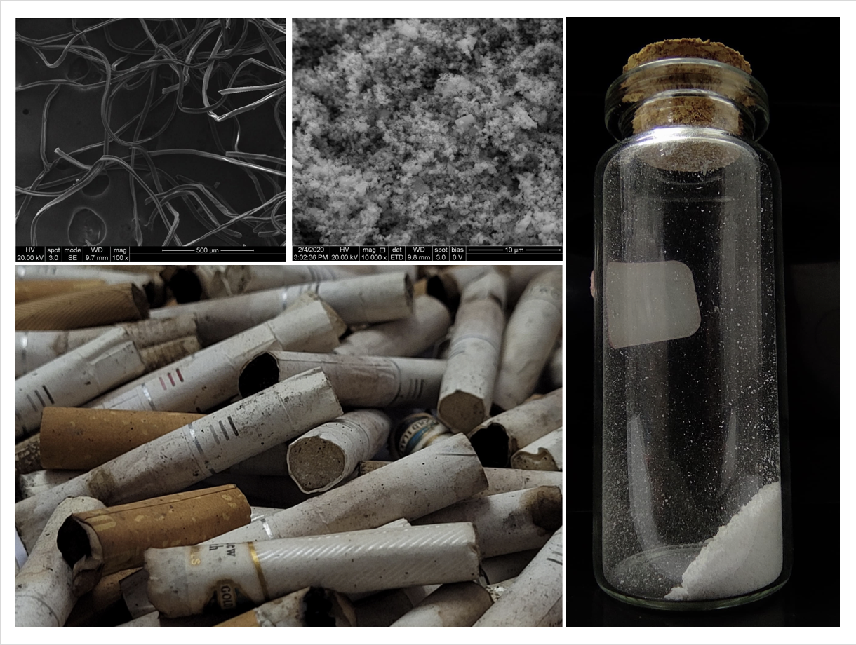 TiO2 nanoparticle recovery from cigarette filters patent